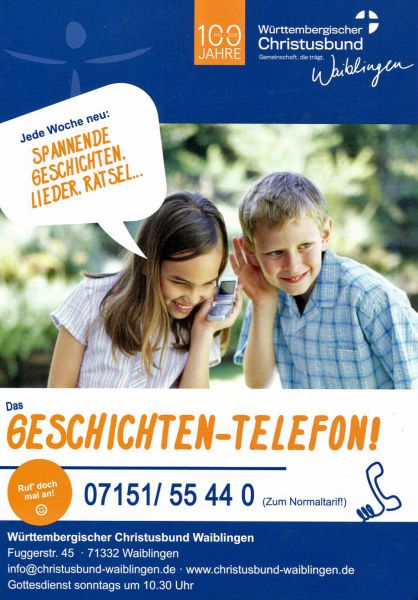 Geschichten Telefon Flyer